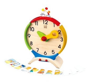 要出典 4歳誕生日 プラントイ 木のおもちゃ PLANTOYS アクティビティークロック