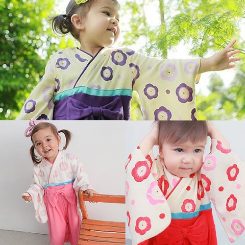 要出典 袴 ロンパース 女の子 袴風ベビーロンパース