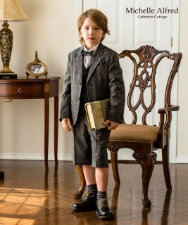 要出典 小学校 入学式 スーツ 長ズボン キャサリンコテージ ダブルボタンベスト付きグレンチェックスーツ6点セット