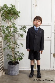要出典 入学式男の子スーツ オリバーハウス 男の子 ブラックフォーマル 5点セット