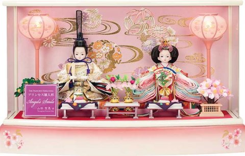 要出典 雛人形 かわいい こうげつ プリンセス雛人形 ホワイトピンクR