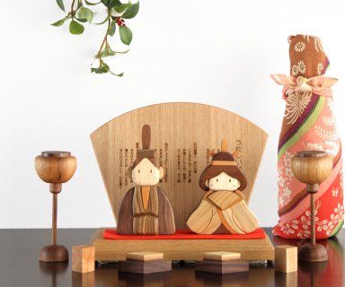 要出典 雛人形 かわいい ササキ工芸 木製ひな人形 DXセット
