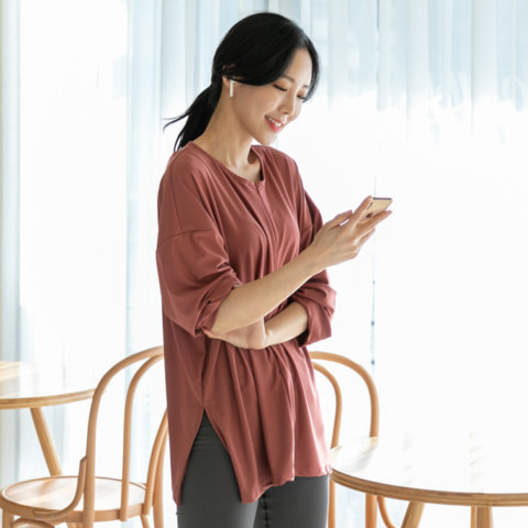要出典 授乳トップス ソイム 授乳ティーシャツ 中央ファスナー