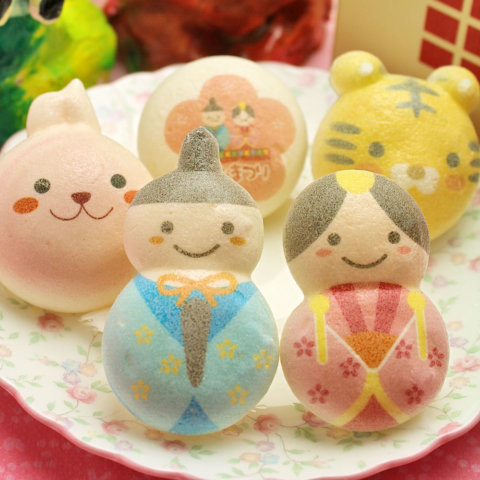 要出典 ひな祭り 桃の節句 お菓子 ロイヤルガストロ ひなまつり お絵かきマカロン 動物っこ 5個入