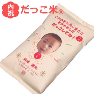 要出典 出産内祝い お米 出産内祝い だっこ米 命名札付き