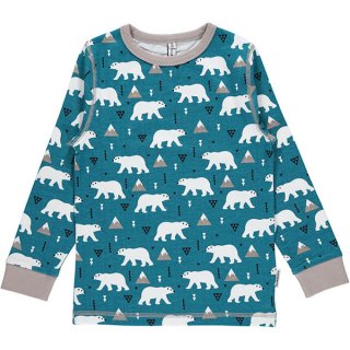 要出典 長袖 キッズ Tシャツ マクソモーラ オーガニックコットン キッズ 長袖 Tシャツ シロクマ柄