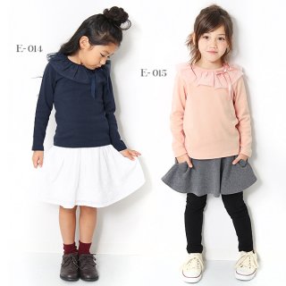 要出典 長袖 キッズ Tシャツ デビロック キッズ パフスリーブ&リボン&フリル&ボーダー&セーラー長袖Tシャツ