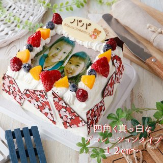 要出典 写真ケーキ エパヌイール フルーツたっぷり 四角い写真ケーキ