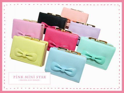 要出典 7歳 女の子 プレゼント 子供 財布 ウォレット ★リボンがま口財布