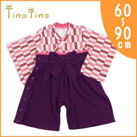 要出典 袴ロンパース 女の子 TinoTino 袴ロンパース 女の子用