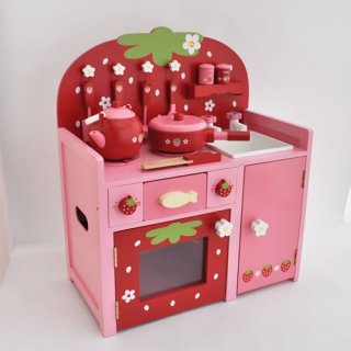 要出典 3歳 女の子 プレゼントマザーガーデン 木のおままごと 野苺 つぶつぶ赤 グリルキッチン