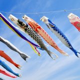 空を泳ぐ鯉のぼり