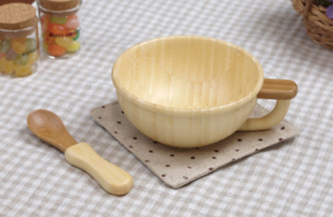 要出典 木製 名入れ こども食器 スープカップセット