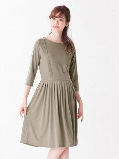 要出典 マタニティ ワンピース エンジェリーベ タックフレアワンピース マタニティ