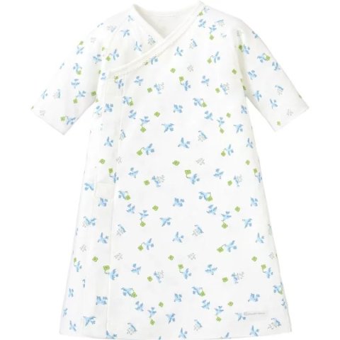 要出典 長肌着 コンビミニ ラップドレス しあわせの青い鳥