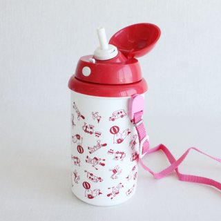 要出典 子供 水筒 ドゥセー 保冷ポッパー 水筒 ストロー付 トイボックス レッド
