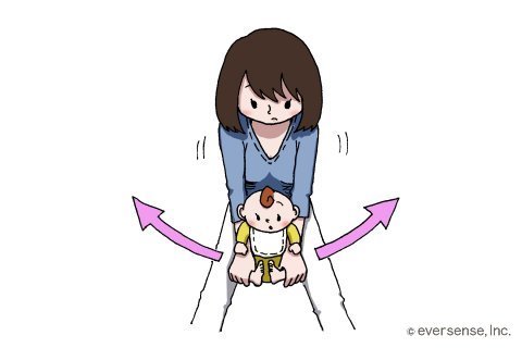 ベビーヨガ ブランコのポーズ
