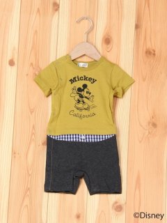 要出典 ディズニー ベビー服 b・ROOM ディズニー ベビー服 レイヤードコーデ風ロンパース