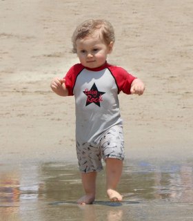 要出典 ベビー水着 男の子 エリー ラ フリプィユ ベビーロックスター ロンパース型 水着