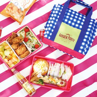 運動会 お弁当箱 GardenParty 大容量 2段 保冷バッグ付き ランチボックス