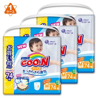 要出典 おむつ パンツ グ〜ン パンツ まっさらさら通気 Mサイズ(74枚×3)