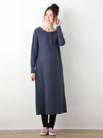 要出典 妊婦パジャマ エンジェリーベ 授乳しやすい接結ガーゼワンピ×産後も使えるレギンスセット
