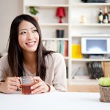 日本人 お茶 リラックス 女性