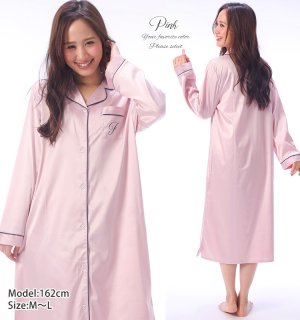 要出典 妊婦 パジャマ 入院 パジャマ シルクタッチ サテン素材 ネグリジェ
