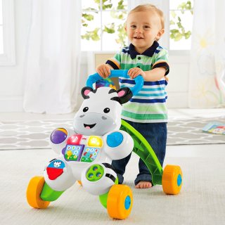 要出典 生後8ヶ月 知育玩具 フィッシャープライス おして! しまうまくんのバイリンガル・ウォーカー
