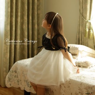 要出典 子供用ワンピース 子供 ワンピース モノトーンチュールドレス