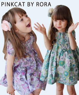 要出典 子供用ワンピース 子供服Rora スビーワンピース レトロ花柄