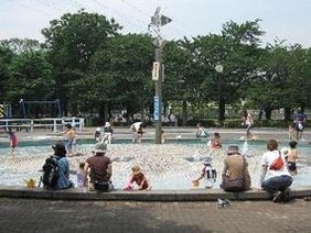 要出典 じゃぶじゃぶ池 上千葉砂原公園 東京都葛飾区
