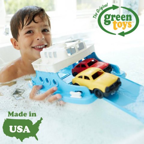 要出典 水遊びおもちゃ Green Toys フェリーボート ミニカー2台付 グリーントイズ