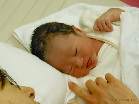 妊娠・出産体験記 エコー写真 佐久間 ロゴ入り