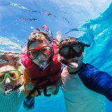 子供 海 シュノーケル 潜る