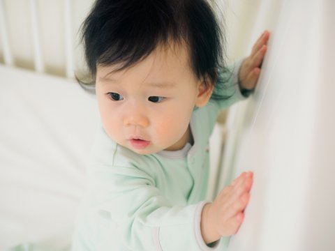 10ヶ月 日本人 赤ちゃん つかまり立ち