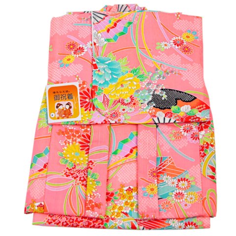 要出典 ひな祭りの着物 モスリン 一つ身着物 女の子