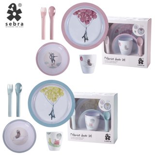 要出典 離乳食食器 sebra メラミン食器4点セット 離乳食 お食事 カトラリー