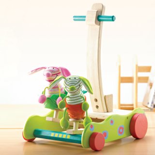 要出典 1歳 誕生日 女の子 ワンダーワールド 木製 手押し車 ホッピング・バニーウォーカー