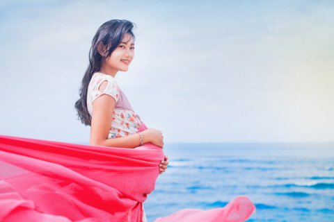 妊婦 海 日本人