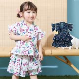 要出典 赤ちゃん 甚平 アンパサンド 小花柄 フリルスカート 甚平 女の子 ベビー