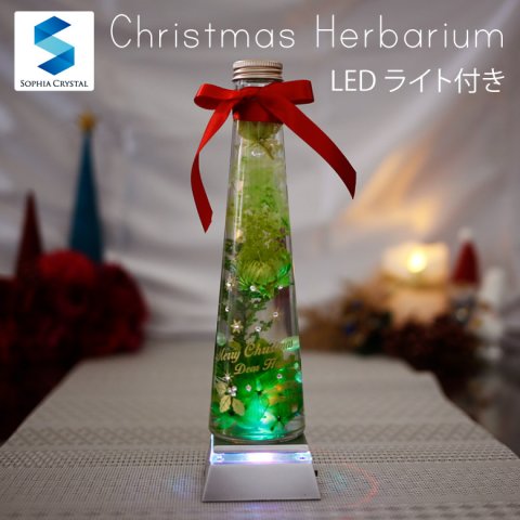 要出典 クリスマスツリー ハーバリウム LED