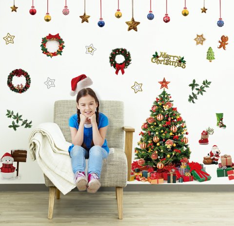 要出典 クリスマスステッカー シルキー ウォールステッカー クリスマス ザ・リアル