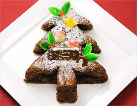 要出典 プーテゥジュール クリスマスツリーのチョコケーキ