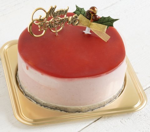 要出典 いちごの豆乳ムースのクリスマスケーキ