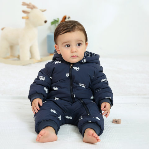 要出典 ベビーアウター Baby Nest 長袖カバーオール ダウンコート