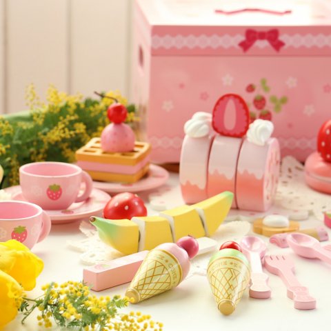 要出典 クリスマスプレゼント 女の子 2歳 3歳 マザーガーデン おままごと 野いちご スウィートカフェリボン
