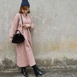要出典 マタニティ 冬 ワンピース ミルクティー コーデュロイパフィーワンピース