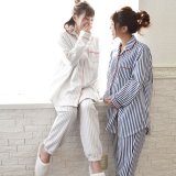 要出典 マタニティパジャマ 冬 ローズマダム×ミルクティーコラボ ふんわりあったかキルト・ストライプママパジャマ