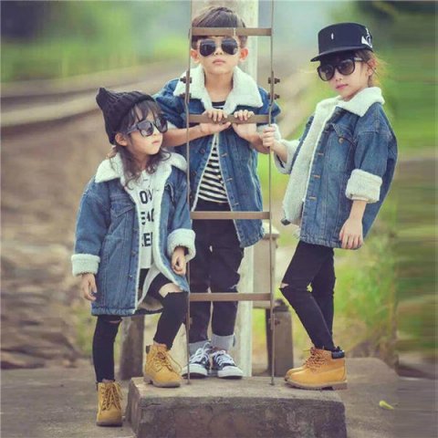 要出典 キッズ アウター 男の子 キッズ デニムジャケット